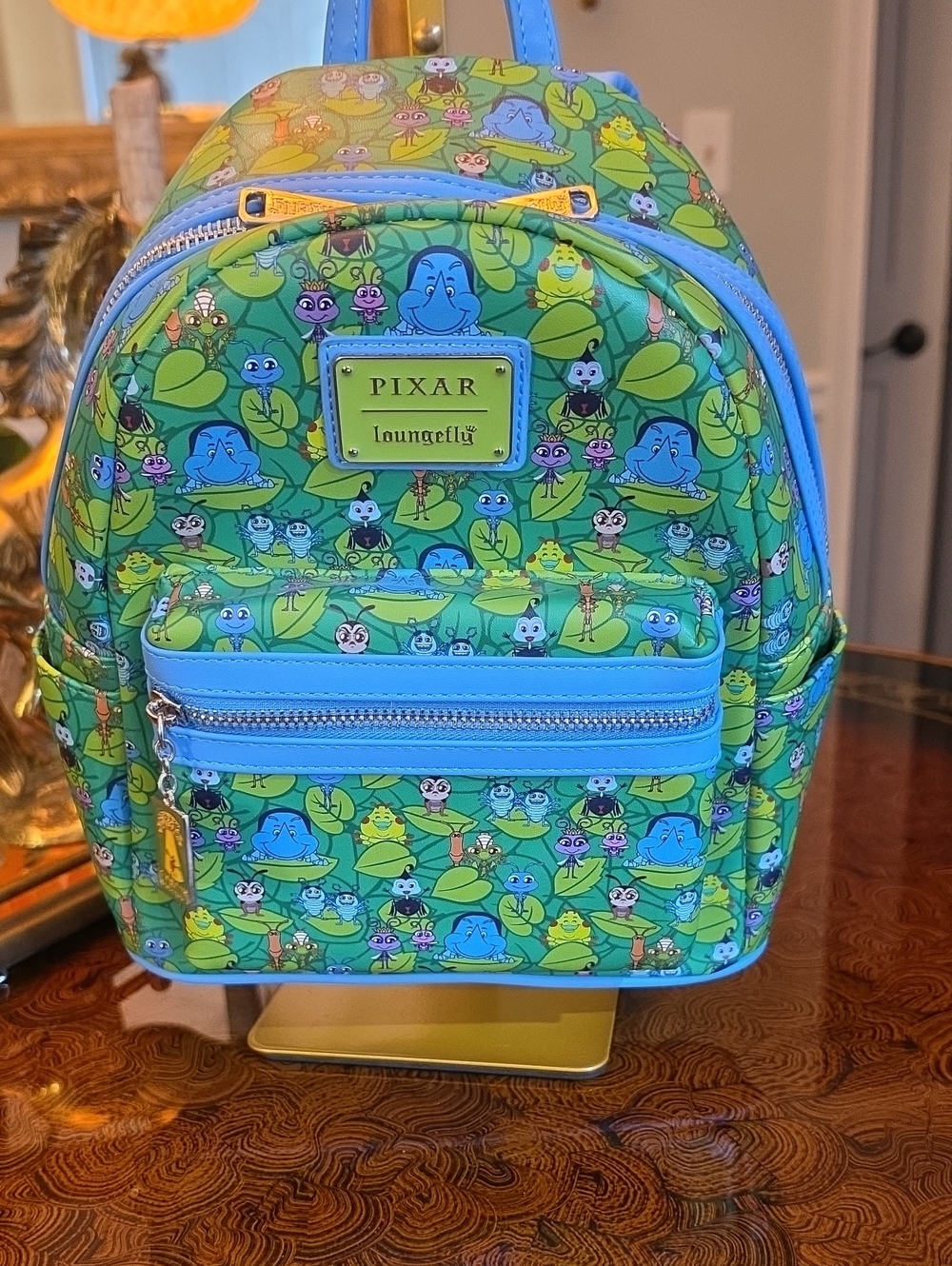 Loungefly Green Blue Pixar 'A Bug's Life' Kids Mini Backpack